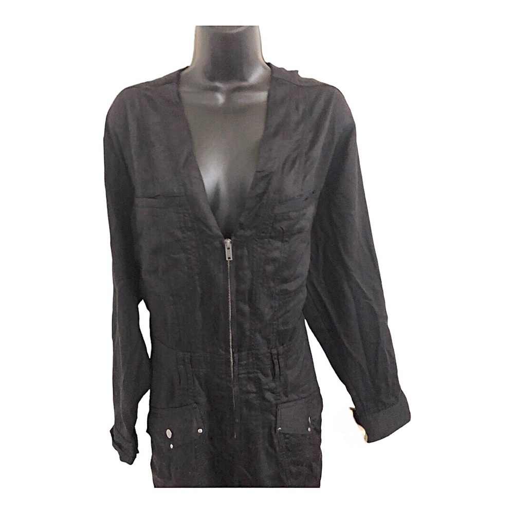 Free People Time for Me black lyocell overall jumpsuit size Medium new - Picture 15 of 16